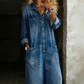 📢📢50%Rabatt!!!🎉👖 Damen-Jumpsuit aus Denim mit langen Ärmeln – Lässig, bequem & vielseitig – Perfekt für jeden Tag & jeden Look – Jetzt -50%! versandfrei
