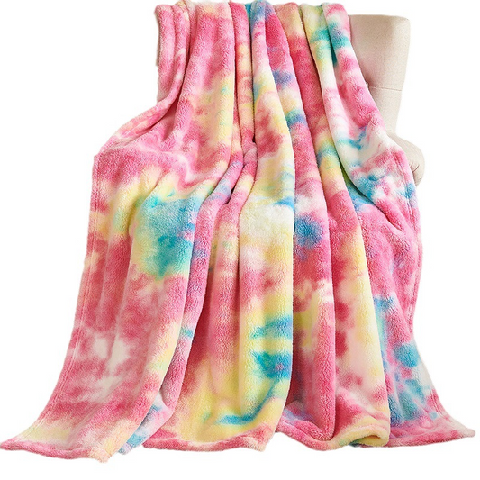 ❄️SOMMER-SONDERANGEBOT 50 % RABATT🌀 Ultraweiche Plüschdecke im Tie-Dye-Look