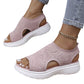 Damen atmungsaktive gestrickte Plateausandalen