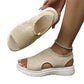 Damen atmungsaktive gestrickte Plateausandalen
