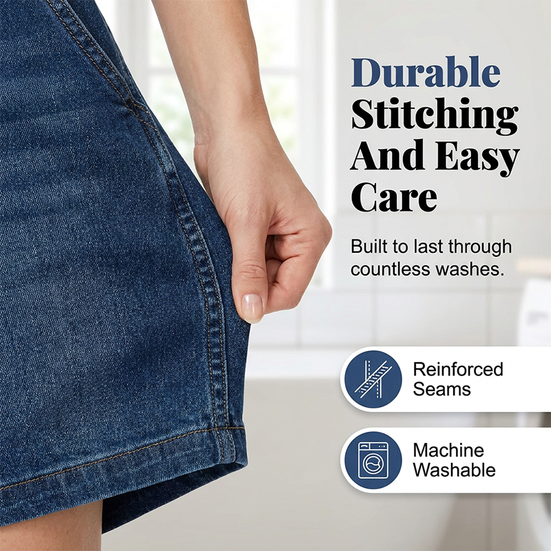 Damen Freizeit Denim-Overall mit kurzen Ärmeln