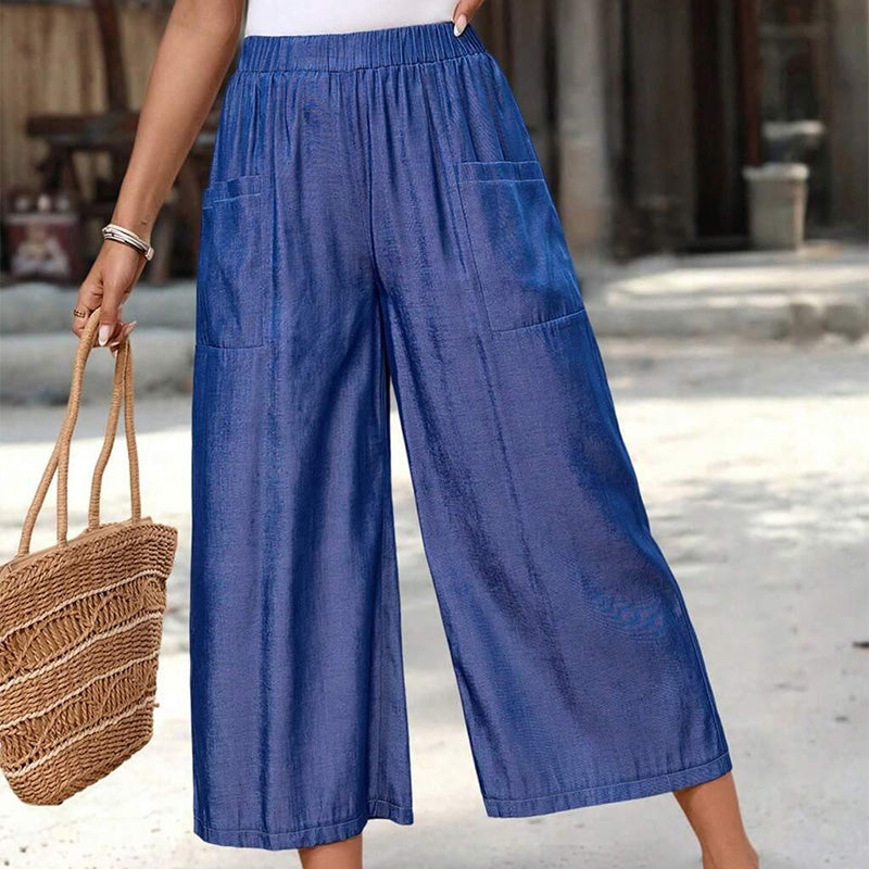 Women's Summer Wide-Leg Capri Pants