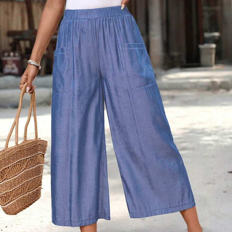 Women's Summer Wide-Leg Capri Pants