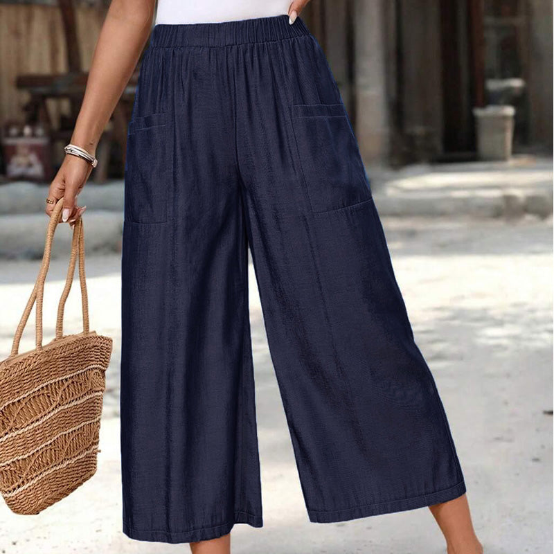 Women's Summer Wide-Leg Capri Pants