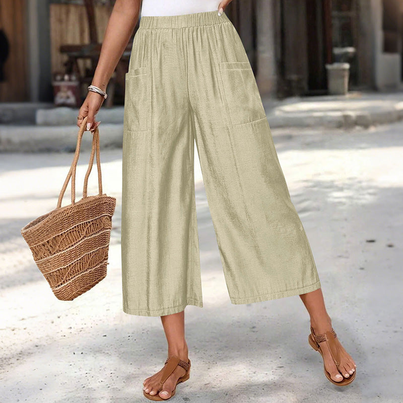 Women's Summer Wide-Leg Capri Pants