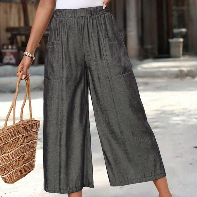 Women's Summer Wide-Leg Capri Pants
