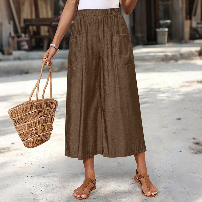 Women's Summer Wide-Leg Capri Pants