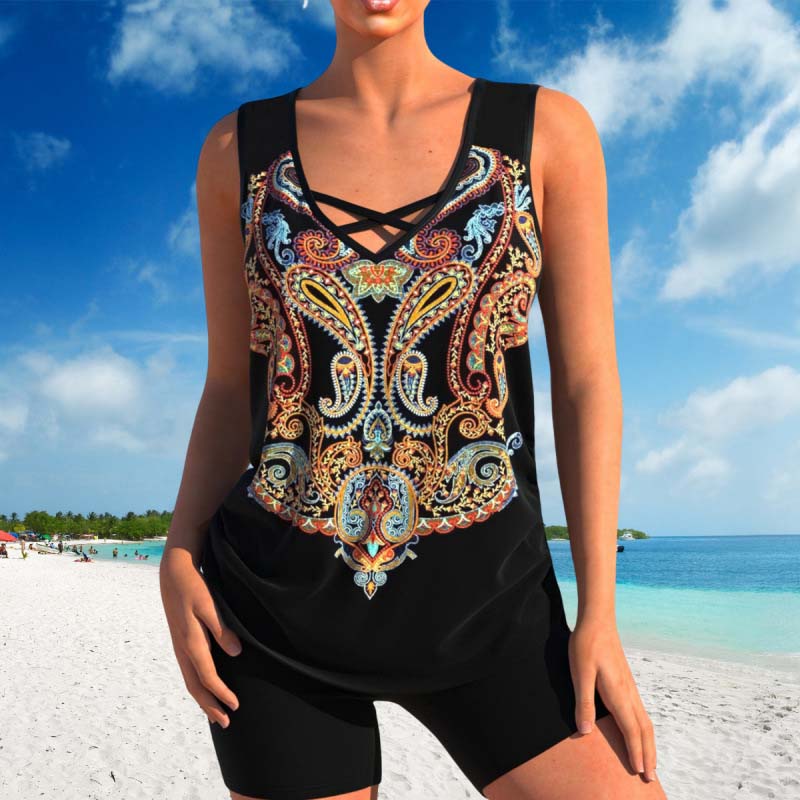 🏊‍♀️✨ 50% Rabatt! Sportliches 2-Teiler Tankini Swimwear Set für Damen – Bequem & Stilvoll für Strand & Sport
