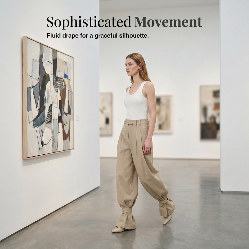 👖 50% RABATT! 🎉 Damen Laternen-Hose mit Falten & Rüschenabschlüssen – Leicht & luftig – Perfekt für Sommer, Strand oder einen romantischen Boho-Look – feminin und bequem 🌸