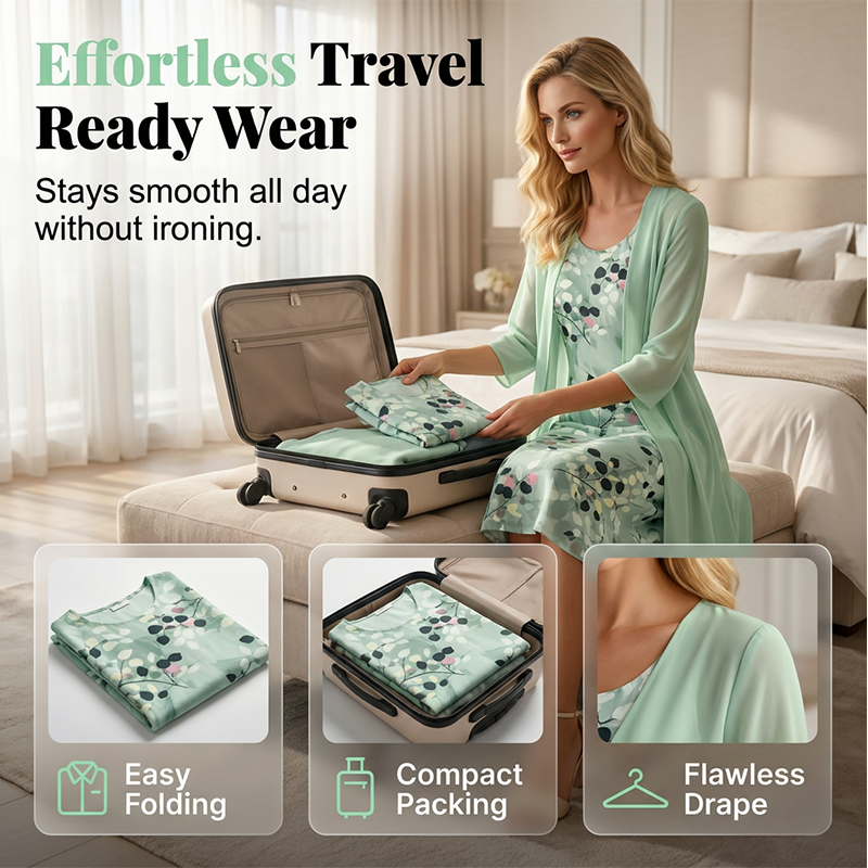 Elegantes 2-teiliges Set aus Chiffonkleid und Strickjacke für Damen