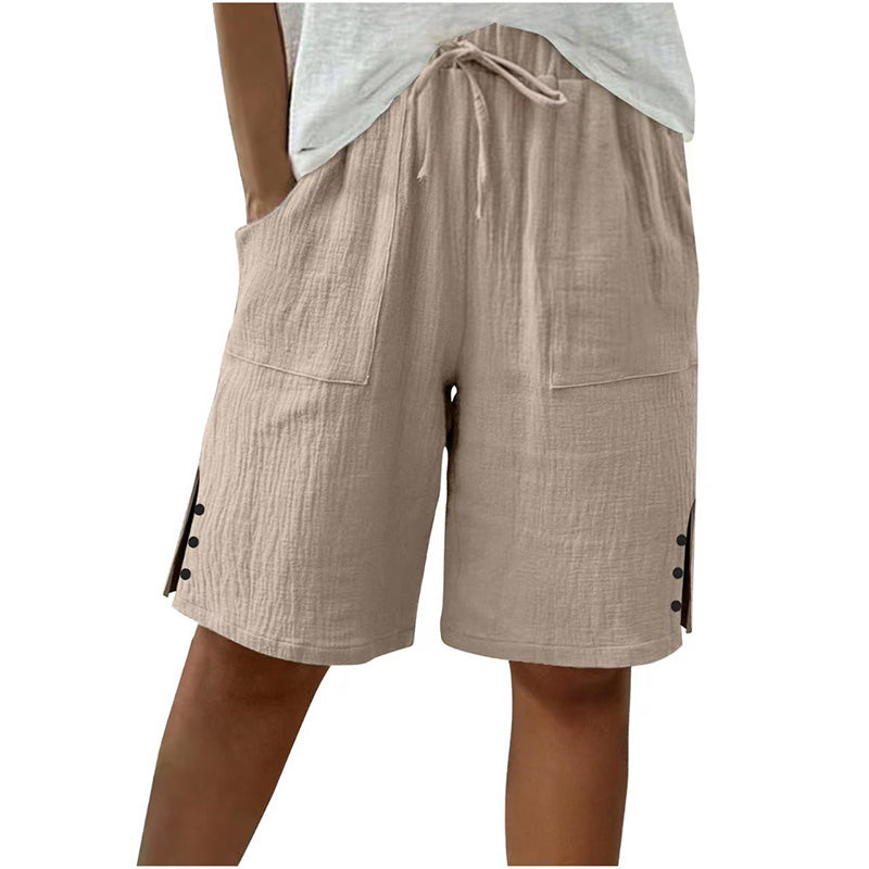 👖 Sommer-Shorts mit seitlichem Knopfdetail – stylischer Hingucker & bequem für heiße Tage