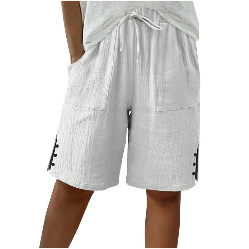 👖 Sommer-Shorts mit seitlichem Knopfdetail – stylischer Hingucker & bequem für heiße Tage