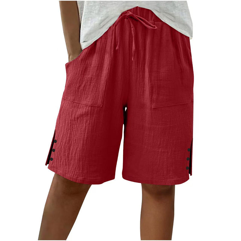 👖 Sommer-Shorts mit seitlichem Knopfdetail – stylischer Hingucker & bequem für heiße Tage
