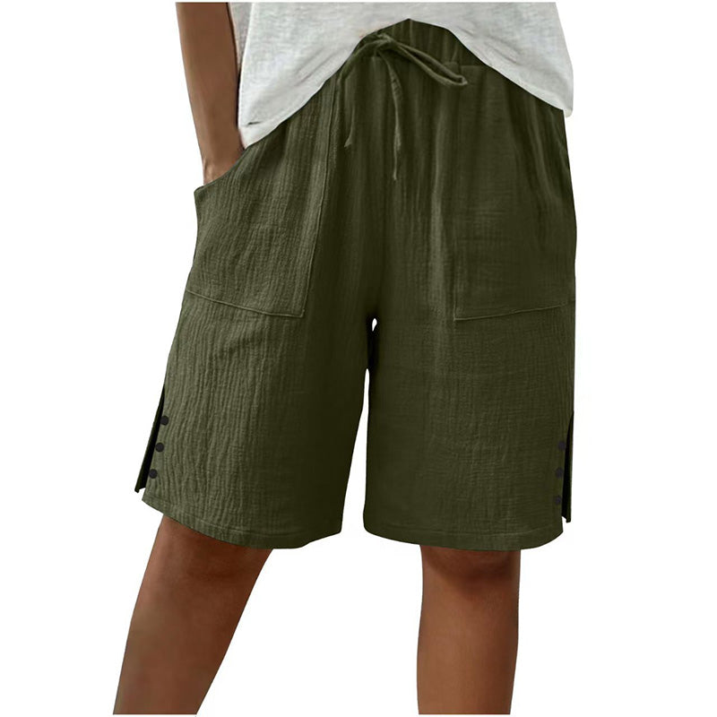 👖 Sommer-Shorts mit seitlichem Knopfdetail – stylischer Hingucker & bequem für heiße Tage