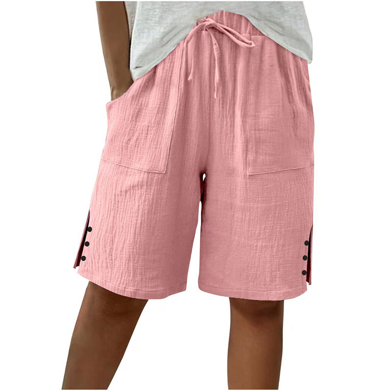 👖 Sommer-Shorts mit seitlichem Knopfdetail – stylischer Hingucker & bequem für heiße Tage