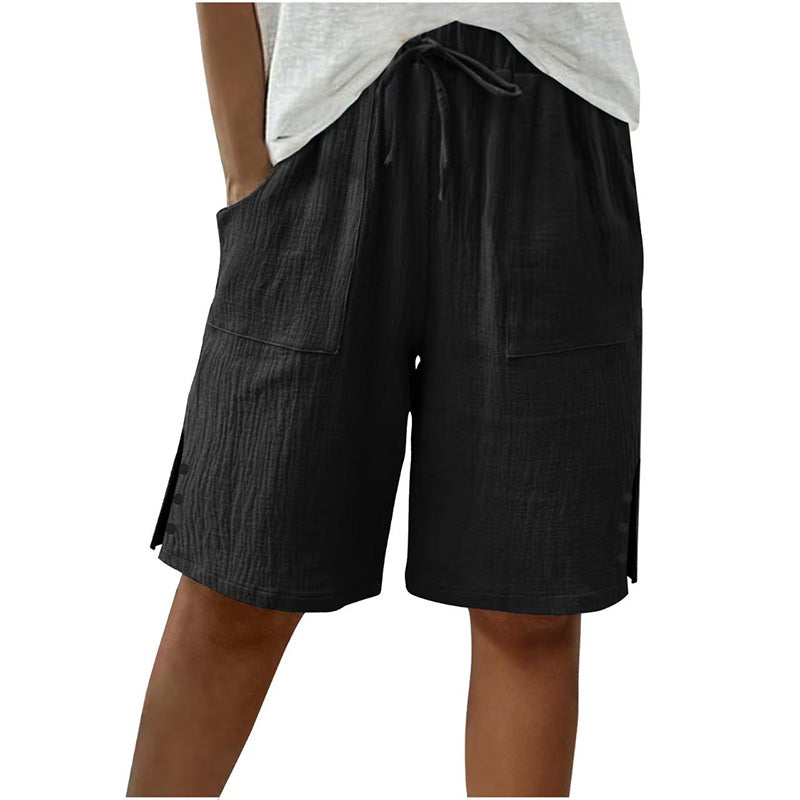 👖 Sommer-Shorts mit seitlichem Knopfdetail – stylischer Hingucker & bequem für heiße Tage