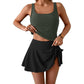 Tank Top & Side Tie Skirt Swimwear Set