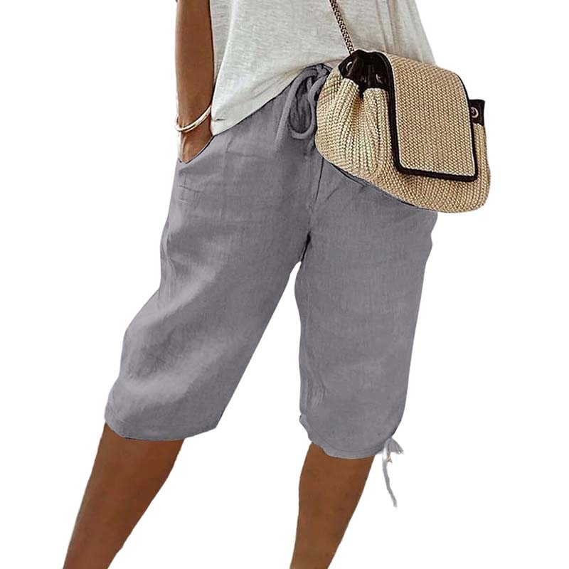 👖🌬️ Lässige Caprihosen mit Kordelzug und Taschen