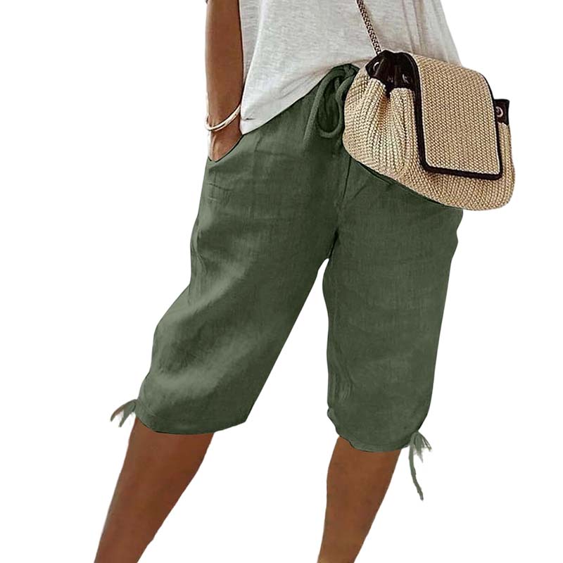 👖🌬️ Lässige Caprihosen mit Kordelzug und Taschen