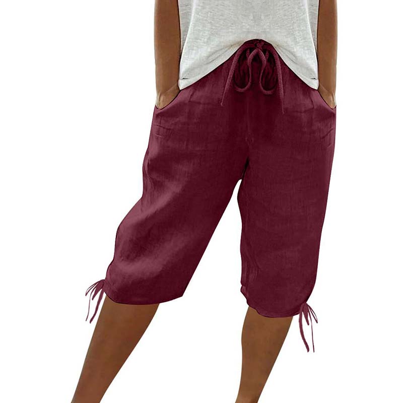👖🌬️ Lässige Caprihosen mit Kordelzug und Taschen