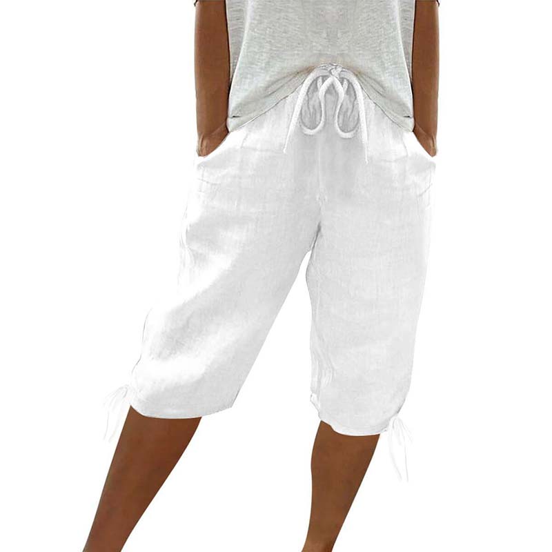 👖🌬️ Lässige Caprihosen mit Kordelzug und Taschen