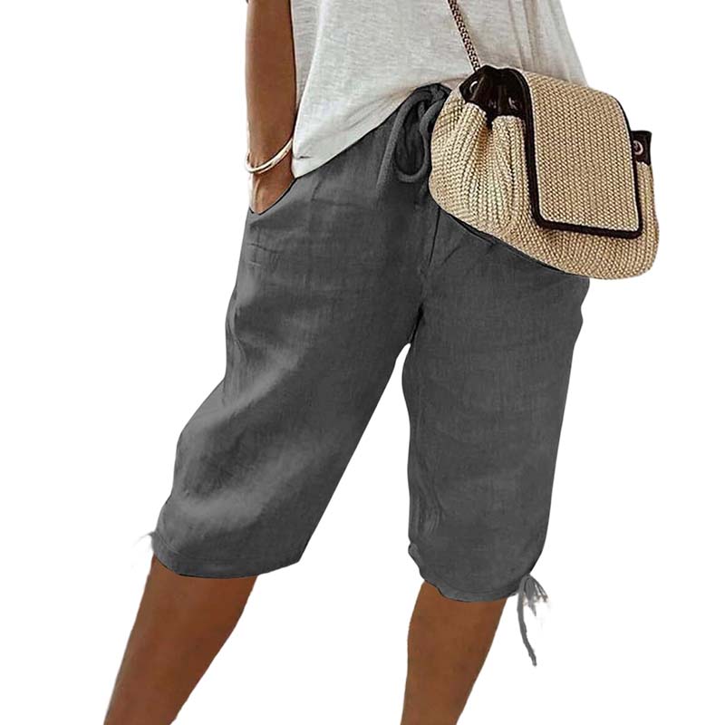 👖🌬️ Lässige Caprihosen mit Kordelzug und Taschen