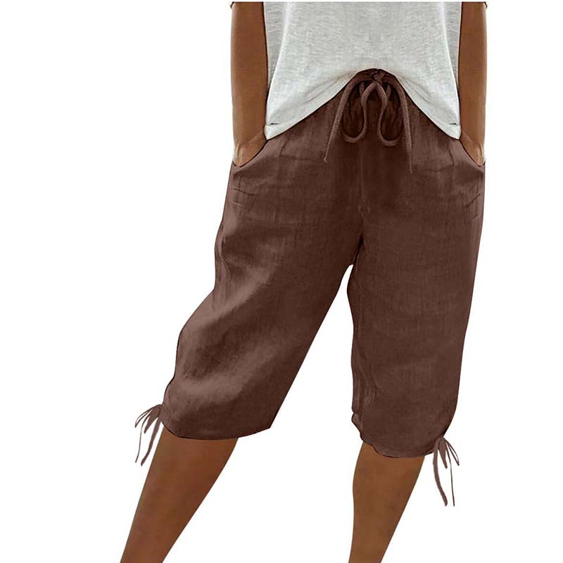 👖🌬️ Lässige Caprihosen mit Kordelzug und Taschen