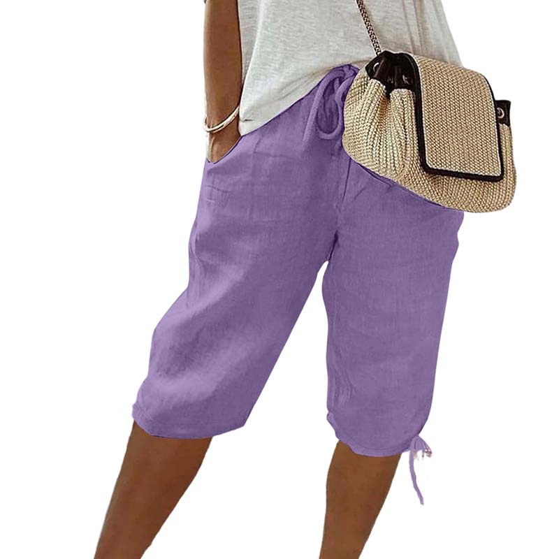 👖🌬️ Lässige Caprihosen mit Kordelzug und Taschen