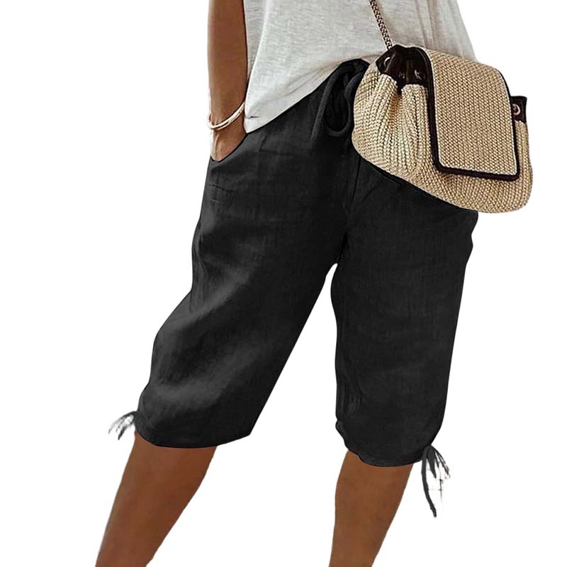 👖🌬️ Lässige Caprihosen mit Kordelzug und Taschen