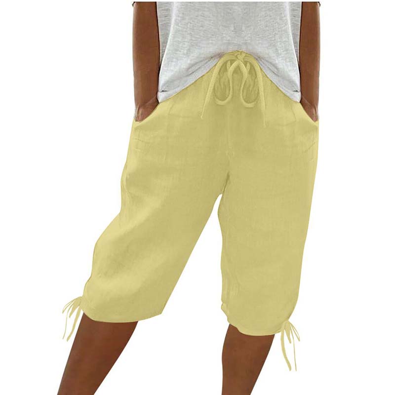 👖🌬️ Lässige Caprihosen mit Kordelzug und Taschen