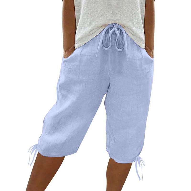 👖🌬️ Lässige Caprihosen mit Kordelzug und Taschen