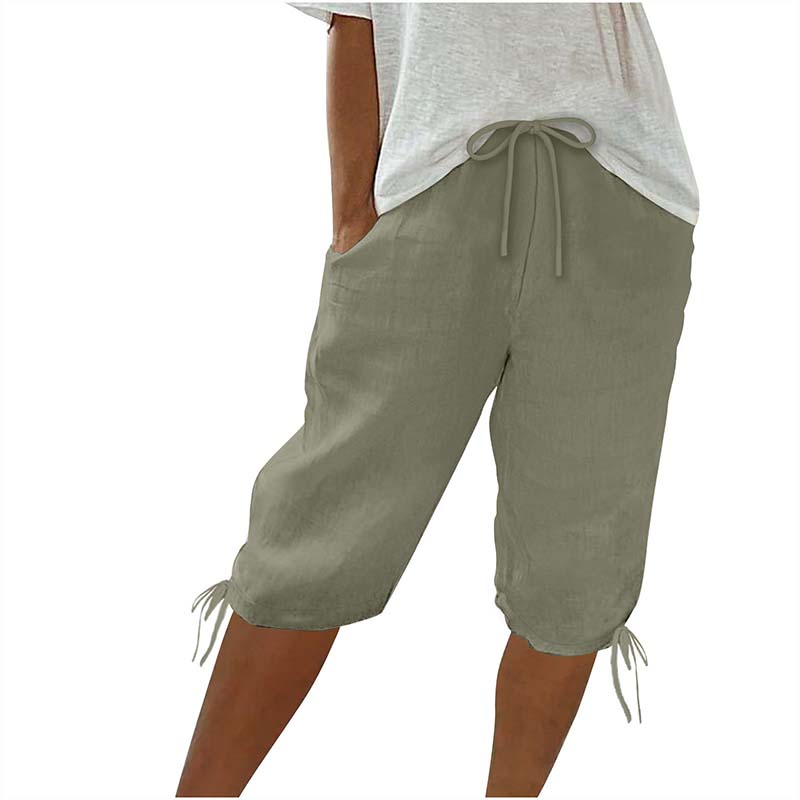 👖🌬️ Lässige Caprihosen mit Kordelzug und Taschen