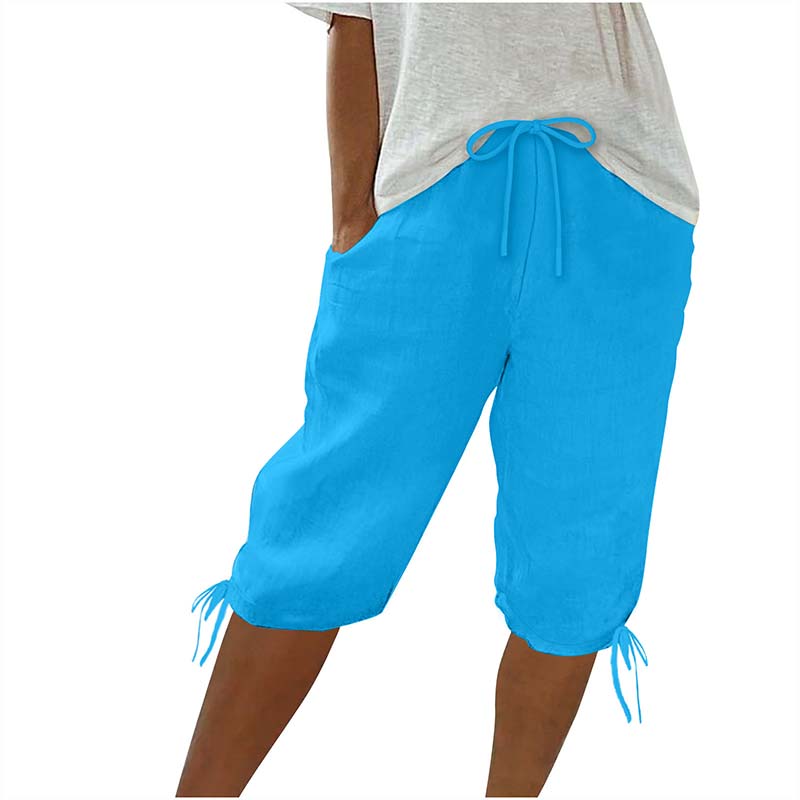 👖🌬️ Lässige Caprihosen mit Kordelzug und Taschen