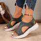 Damen-Sandalen mit Strasssteinen und Plateausohle