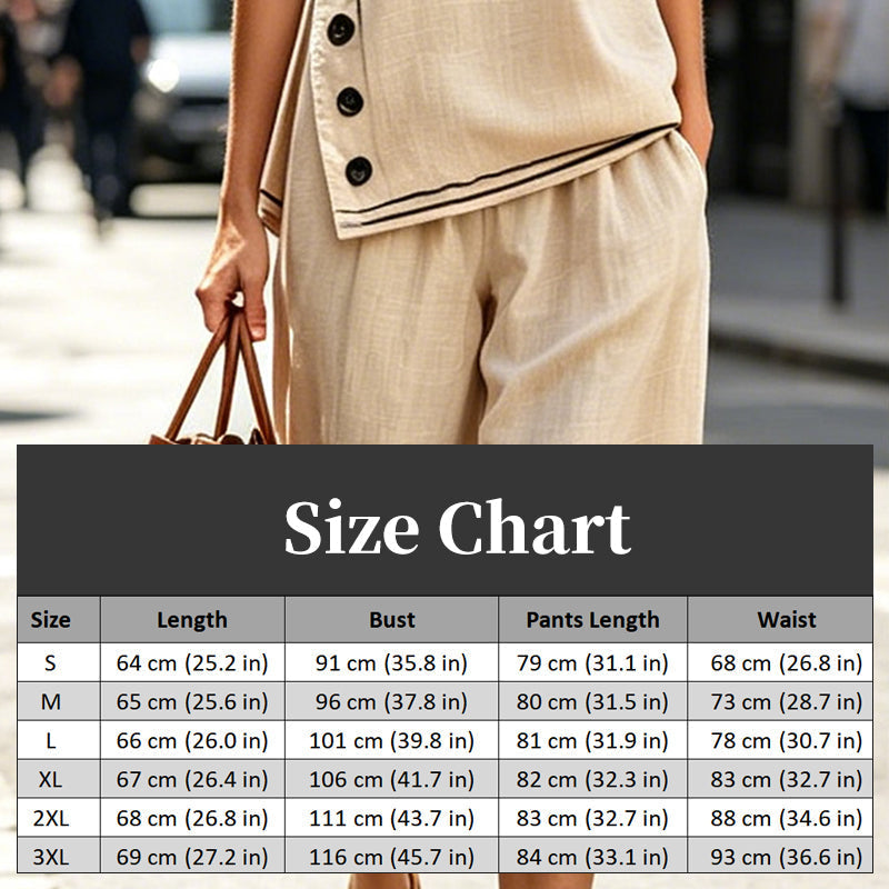 Set aus ärmellosem Oberteil und Shorts mit weitem Bein für Damen
