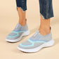 Damen atmungsaktive gestrickte Slip-On-Sneakers