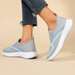Damen atmungsaktive gestrickte Slip-On-Sneakers