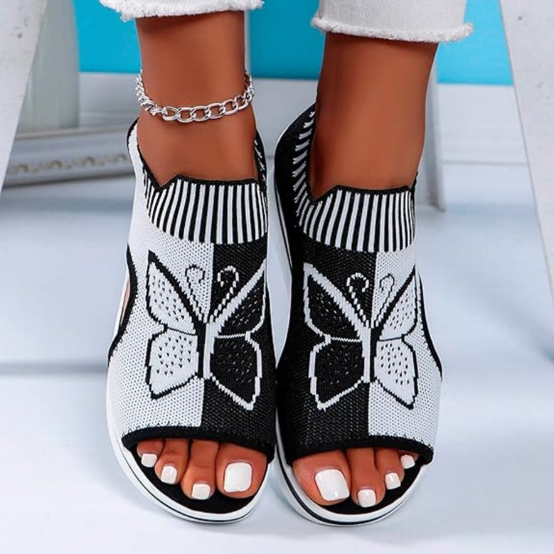👡 Damen Casual Peep-Toe Platform Sandalen – bequemer Plateauabsatz, luftiges Design & perfekt für Strand, Urlaub & Alltag