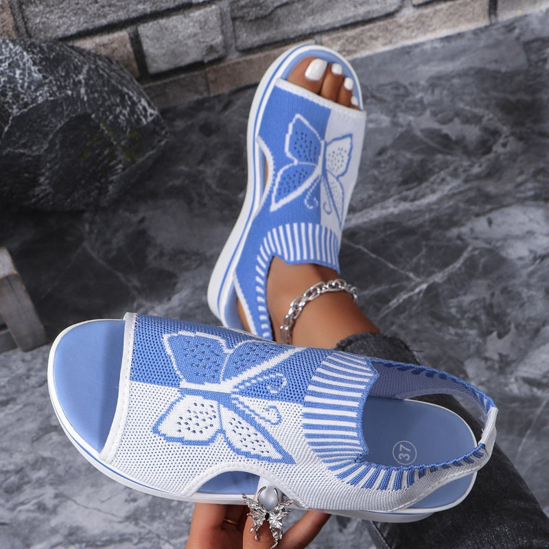 👡 Damen Casual Peep-Toe Platform Sandalen – bequemer Plateauabsatz, luftiges Design & perfekt für Strand, Urlaub & Alltag