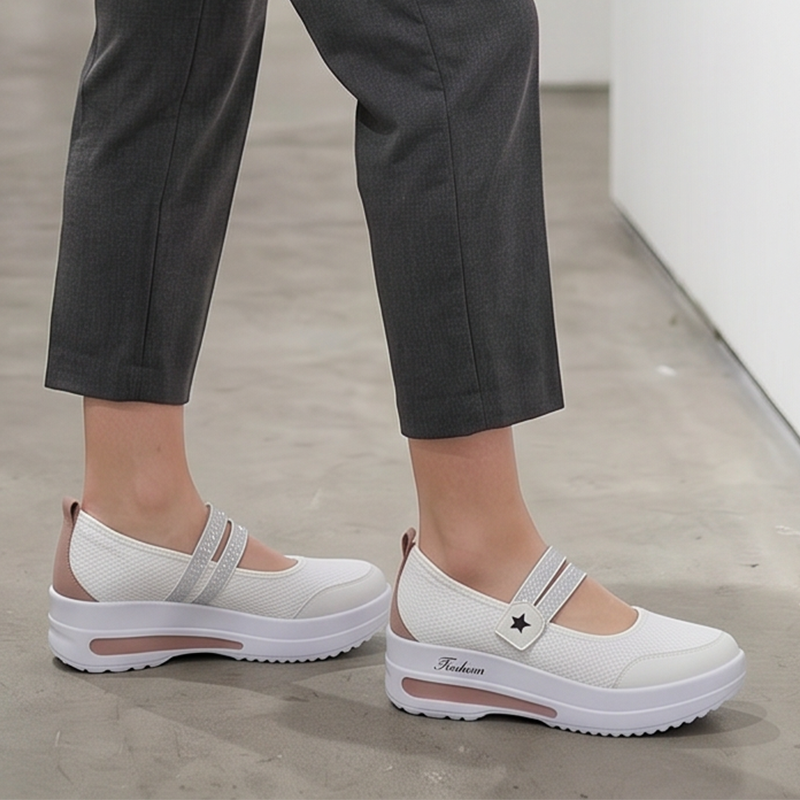 👟 Damen Breathable Mesh Slip-On Platform Sneakers – leicht, bequem & mit natürlichem Größenboost – perfekt für lange Tage