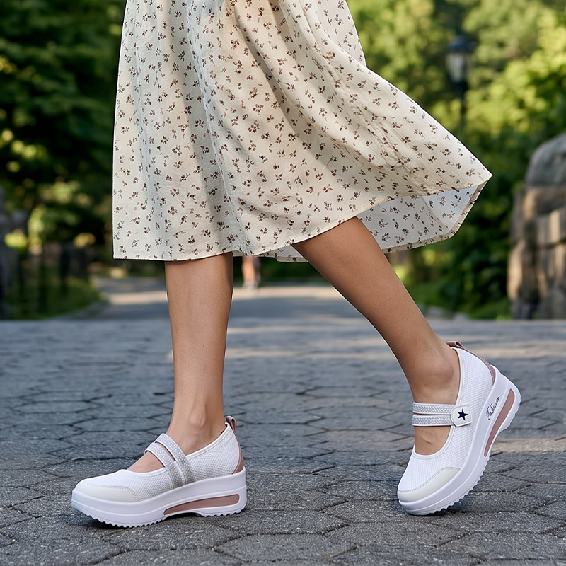 👟 Damen Breathable Mesh Slip-On Platform Sneakers – leicht, bequem & mit natürlichem Größenboost – perfekt für lange Tage