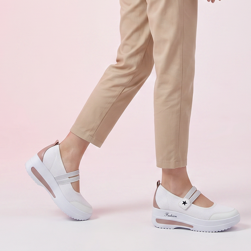 👟 Damen Breathable Mesh Slip-On Platform Sneakers – leicht, bequem & mit natürlichem Größenboost – perfekt für lange Tage