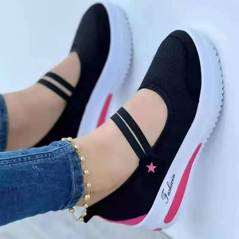 👟 Damen Breathable Mesh Slip-On Platform Sneakers – leicht, bequem & mit natürlichem Größenboost – perfekt für lange Tage