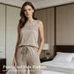 Ärmelloses Damen-Top und Hose mit Kordelzug (Set)