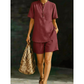 Damen lässiges Kurzarm-Oberteil und Shorts Set