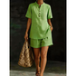 Damen lässiges Kurzarm-Oberteil und Shorts Set