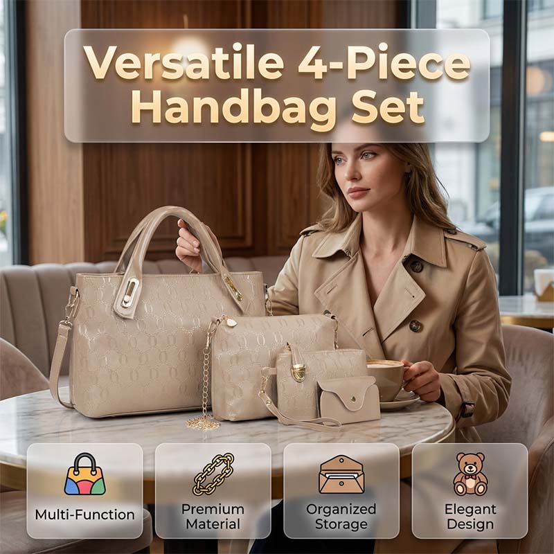 Damen vielseitiges 4-teiliges Handtaschen-Set