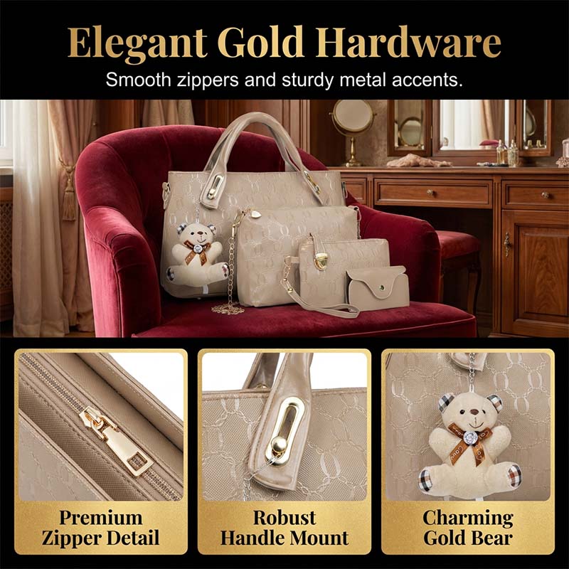 Damen vielseitiges 4-teiliges Handtaschen-Set