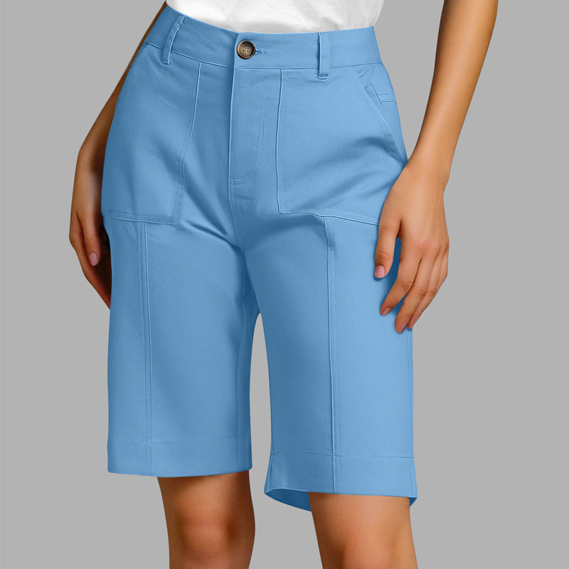 Einfarbige Freizeitshorts für Damen
