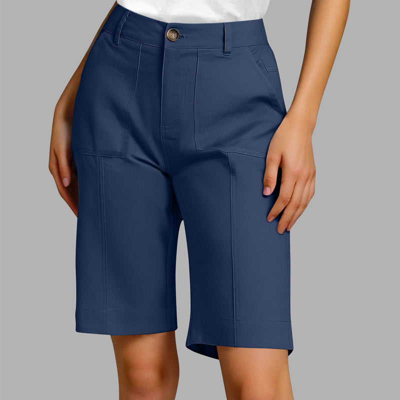 Einfarbige Freizeitshorts für Damen
